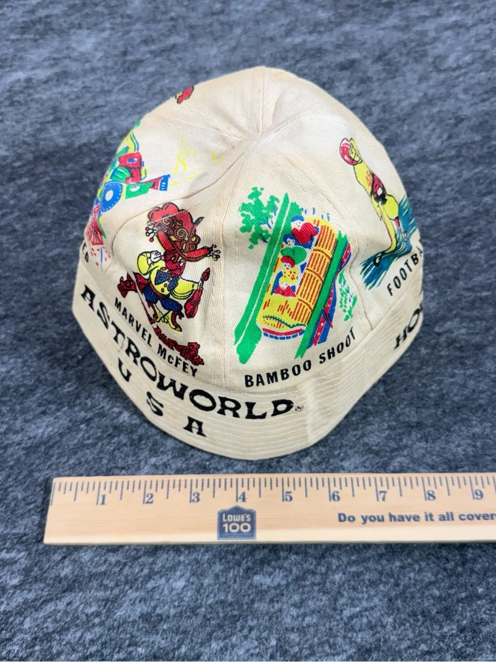 Vintage Astroworld Houston Texas Bucket Hat Astrodome Theme Park 80s 90s Mcfey